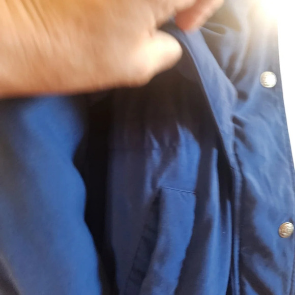 Jacqueline Ferrar Quilted Hooded Jacket Women Size Petite Large Blue Polyester - Picture 11 of 14